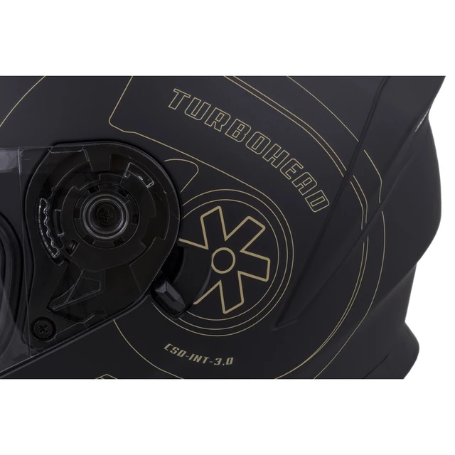 Moto prilba Cassida Integral 3.0 Turbohead - čierna matná/oranžová/modrá
