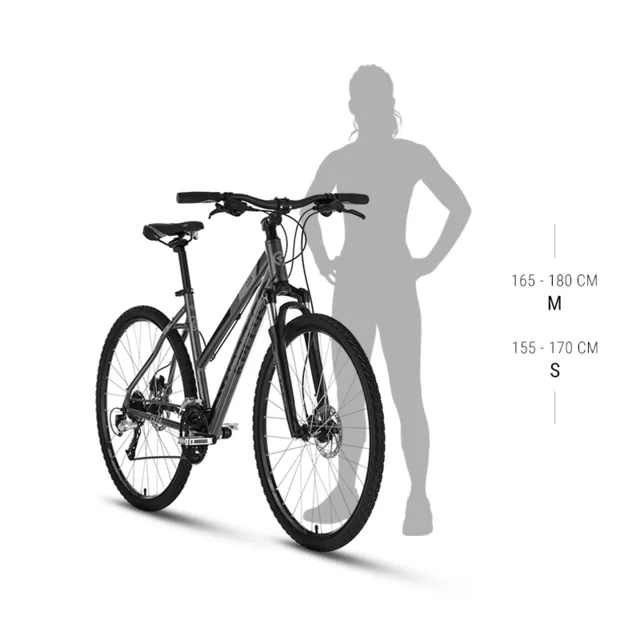 Dámsky crossový bicykel KELLYS CLEA 90 28" - model 2025 - Graphite Grey