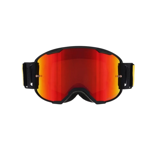 Motokrosové okuliare RedBull Spect Strive Panovision, čierne matné, plexi červené zrkadlové