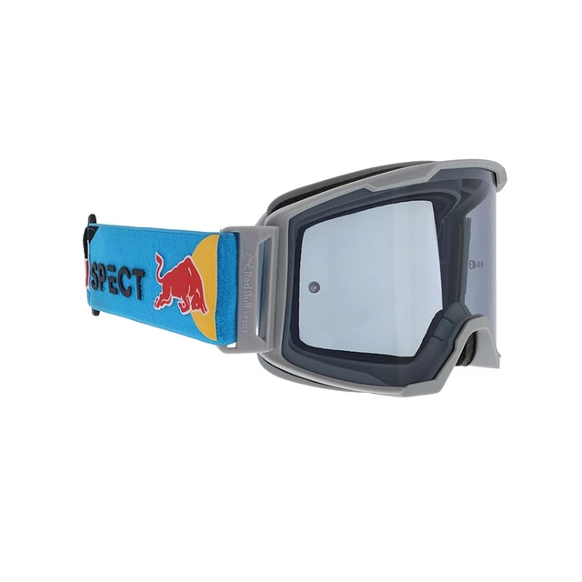 Motokrosové okuliare RedBull Spect Strive Panovision, svetlo šedé matné, plexi dymové