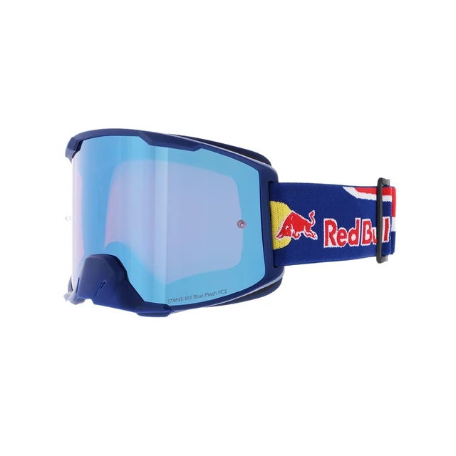 Motokrosové okuliare RedBull Spect Strive, modré matné, plexi modré zrkadlové