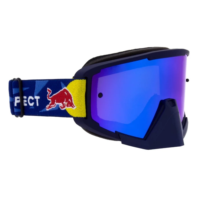 Motokrosové okuliare RedBull Spect Whip, modré matné, plexi modré zrkadlové