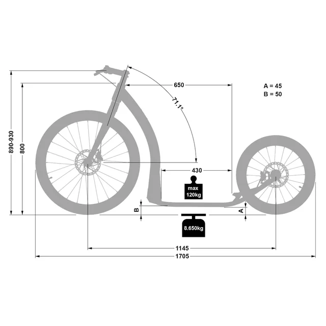 Kolobežka Crussis ONE Cobra Sport 4.2-3 čierna 26"/20"