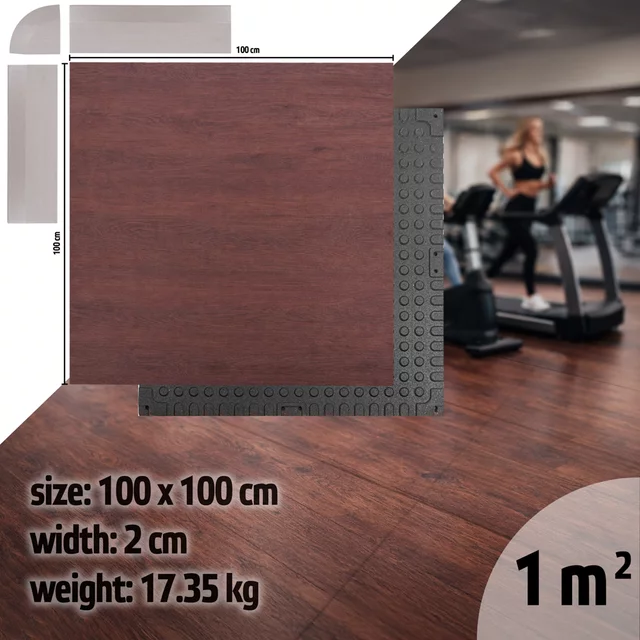 Záťažová podložka inSPORTline Luxteko Waffle 100x100x2 cm - drevo - drevo