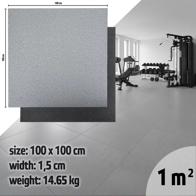 Záťažová podložka inSPORTline Luxteko Flat 100x100x1,5 cm - mramor - mramor