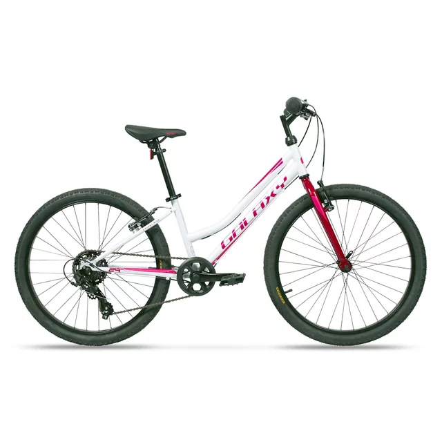 Juniorský dievčenský bicykel Galaxy Ruby 24" 9.0 - strieborná