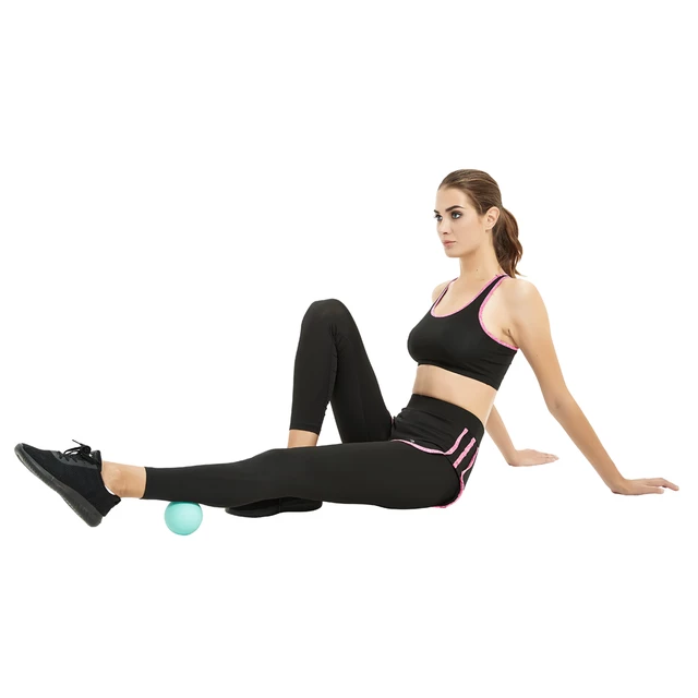 Masážne loptičky inSPORTline Thera 9 cm - tyrkysová