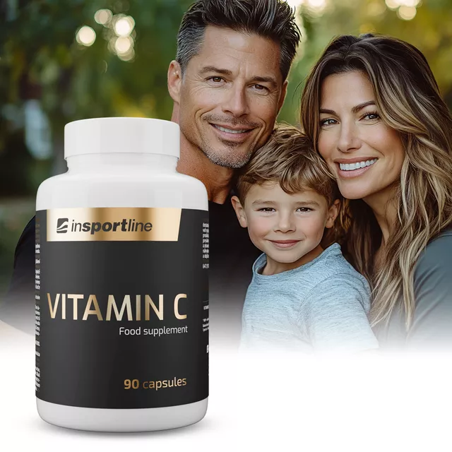Výživový doplnok inSPORTline Vitamín C, 90 kapsúl