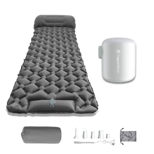 Nafukovacia karimatka inSPORTline Soultea s minipumpou 190x60x6 cm