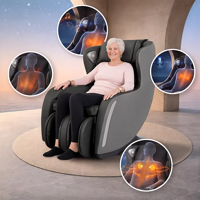 Masážne kreslo inSPORTline Fidardo - čierno-šedá