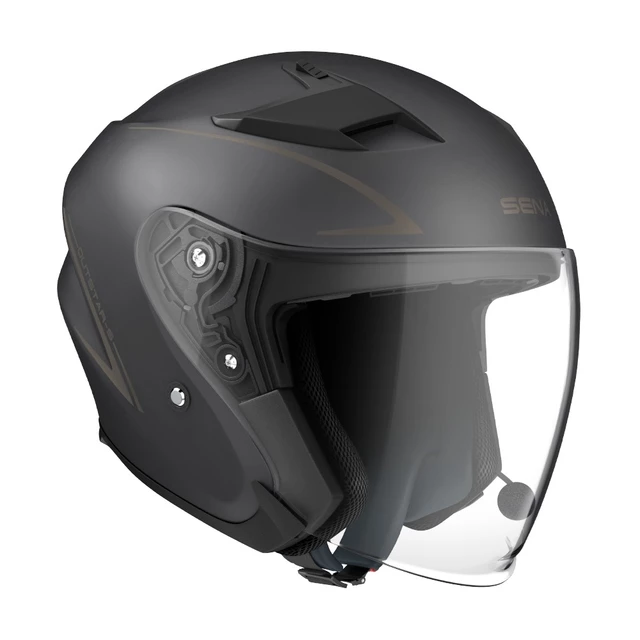 Moto prilba s headsetom SENA Outstar S matná čierna