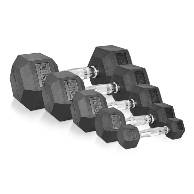 Šesťhranné činky inSPORTline Hexclusive 2-30 kg