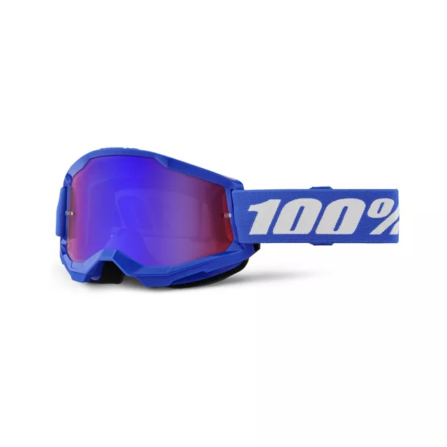 Motokrosové okuliare 100% Strata 2 New Mirror - Modré, červené/modré plexi