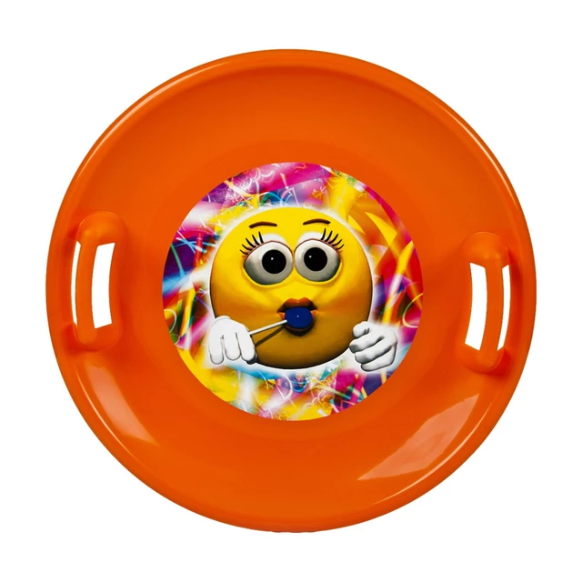 Tanier na sneh STT - modrá emoji girl - oranžová emoji girl
