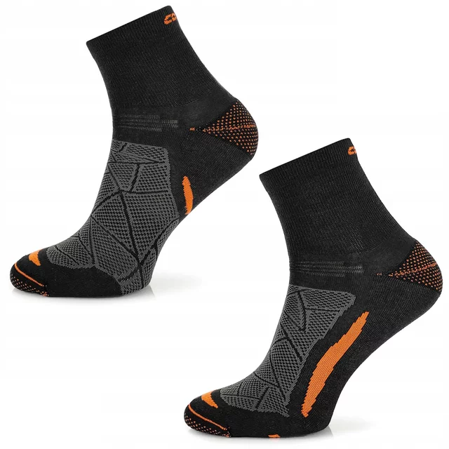 Trekingové Merino ponožky Comodo TREUL02 - Black Orange - Black Orange