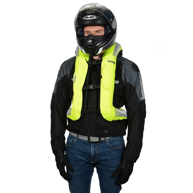 Airbagová vesta Helite Turtle 2 HiVis rozšírená - žltá