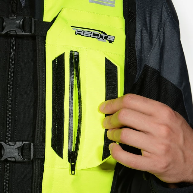 Airbagová vesta Helite Turtle 2 HiVis rozšírená - žltá