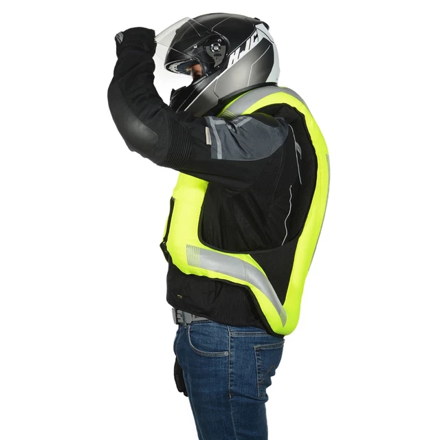 Airbagová vesta Helite Turtle 2 HiVis rozšírená - žltá