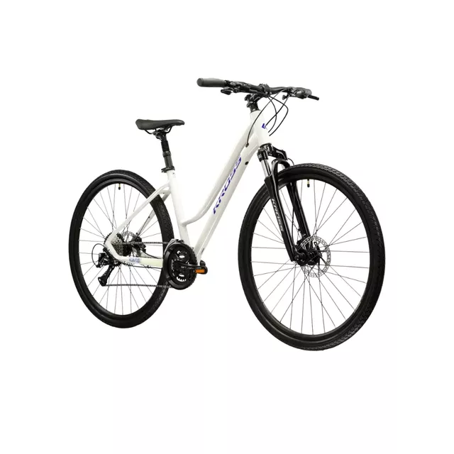 Dámsky crossový bicykel Kross Evado 4.0 28" Gen 007 - šedá / námornícka modrá / lesk