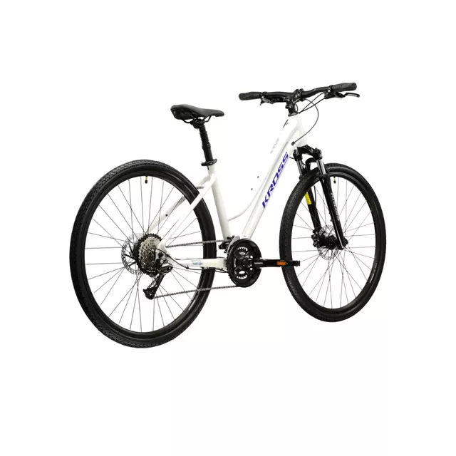 Dámsky crossový bicykel Kross Evado 4.0 28" Gen 007 - šedá / námornícka modrá / lesk