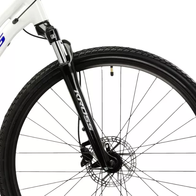 Dámsky crossový bicykel Kross Evado 4.0 28" Gen 007 - šedá / námornícka modrá / lesk