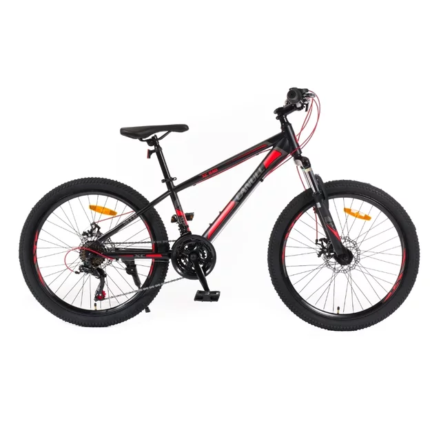 Juniorský bicykel Canull XC 240 24" - model 2026 - čierna/červená - čierna/červená