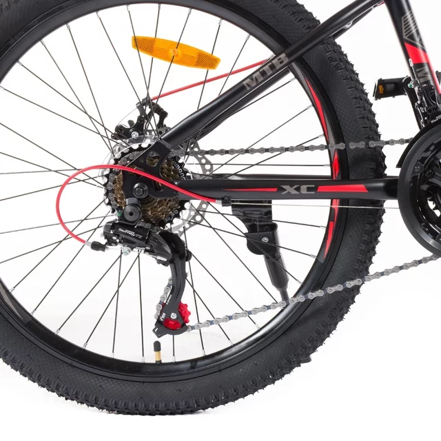 Juniorský bicykel Canull XC 240 24" - model 2026 - čierna/červená