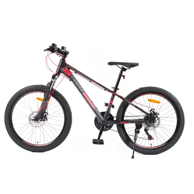 Juniorský bicykel Canull XC 241 24" - model 2026 • 137-152 cm - čierna/biela