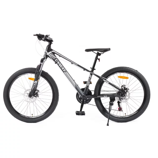Juniorský bicykel Canull XC 241 24" - model 2026 • 137-152 cm - čierna/biela
