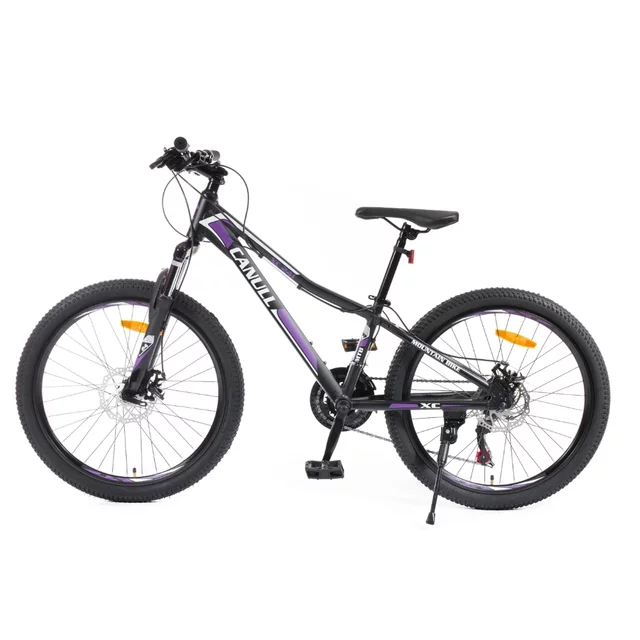 Juniorský bicykel Canull XC 241 24" - model 2026 • 137-152 cm - čierna/biela