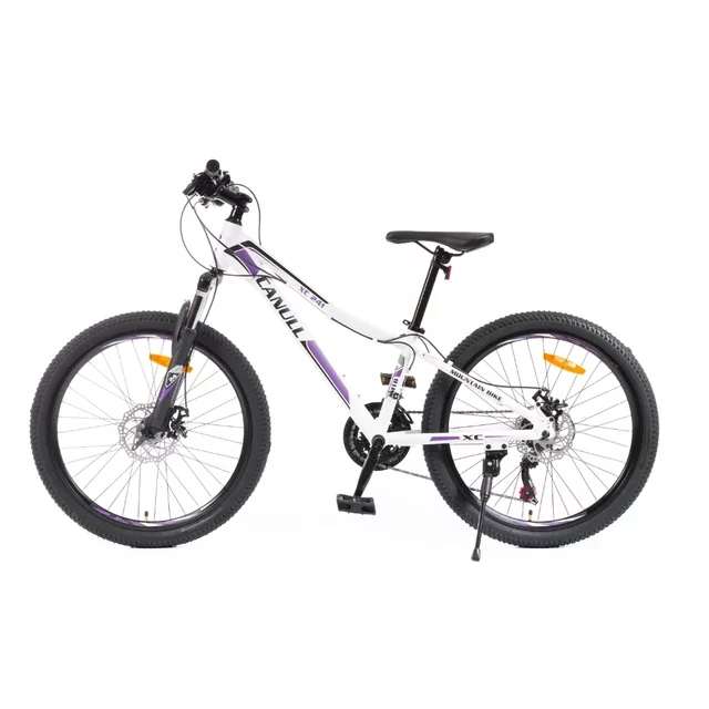 Juniorský bicykel Canull XC 241 24" - model 2026 • 137-152 cm - čierna/biela