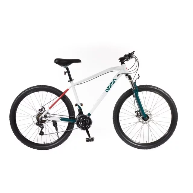 Horský bicykel Olpran CANIS 27,5" - biela/tmavá petrolejová/tmavo červená