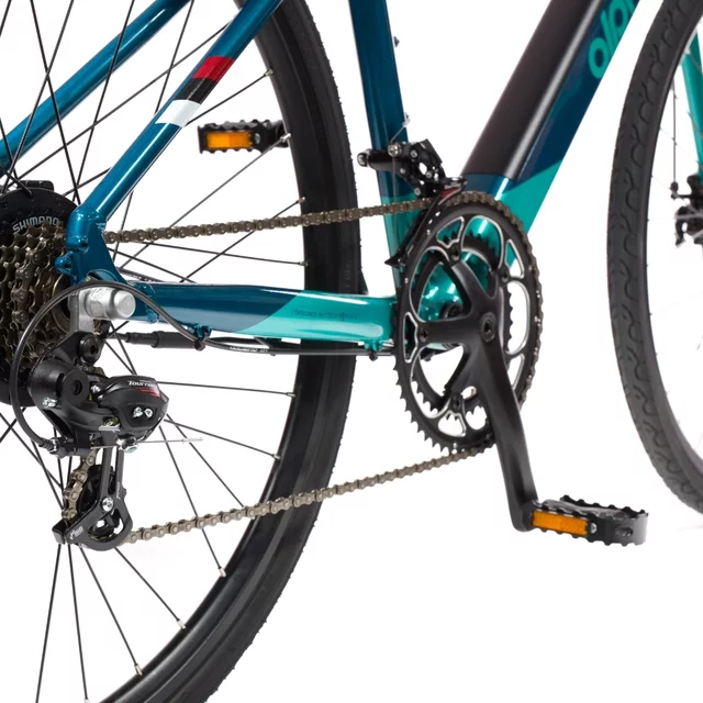 Gravel elektrobicykel Olpran e-Gravel 28" 360Wh - model 2026 • dojazd až 90 km - modro-tyrkysová