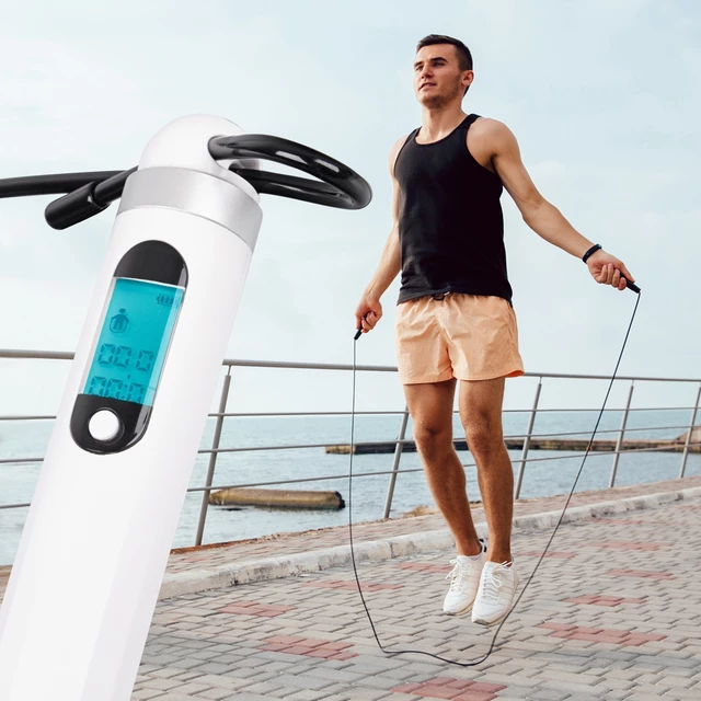 Inteligentné švihadlo inSPORTline Jumpsmart - biela