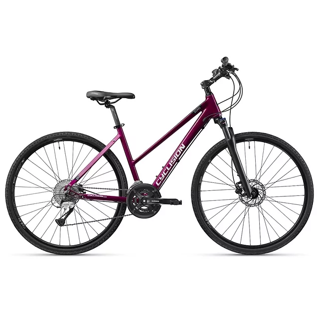 Dámsky crossový bicykel Cyclision Zodya 3 MK-II 28" - Cold Mint - Dark Orchid