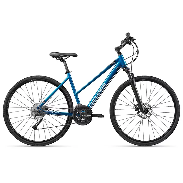 Dámsky crossový bicykel Cyclision Zodya 3 MK-II 28" - Cold Mint - Blue Edge