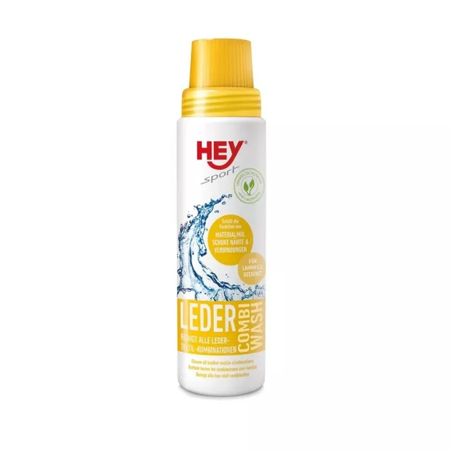 Prací prostriedok na kombináciu kože a textilu HEY Sport Leather Combi Wash 250 ml