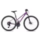 Dámsky crossový bicykel 4EVER Pulse Disc 28'' - model 2026 - matt black/rose gold - purple/hologram
