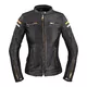 Dámska kožená moto bunda W-TEC Stripe Lady - čierna - čierna