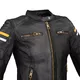 Dámska kožená moto bunda W-TEC Stripe Lady - čierna