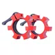 Set olympijských hliníkových objímok inSPORTline CL-21 50mm - strieborná - červená