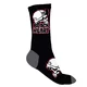 Ponožky BLACK HEART Cap Skull Socks - červeno-čierna - šedo-čierna