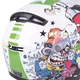 Detská integrálna prilba W-TEC FS-815G Tagger Green - bielo-zelená s grafikou