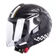Otvorená prilba W-TEC FS-715B Union Black - 2.akosť - čierna s grafikou - čierna s grafikou