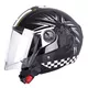 Otvorená prilba W-TEC FS-715B Union Black - 2.akosť - čierna s grafikou