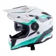Moto prilba W-TEC V331 - čierno-modro-oranžová