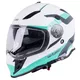 Moto prilba W-TEC V331 - čierno-modro-oranžová