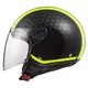 Moto prilba LS2 OF558 Sphere Lux - Crush Black H-V Yellow