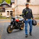 Letná moto bunda W-TEC Timuco - čierna-fluo