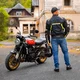 Letná moto bunda W-TEC Timuco - čierna-fluo